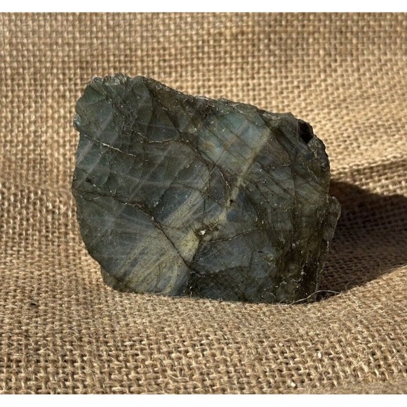Labradorite Raw and Semi-Polished Specimen Slab 2.5" x 3" - Picture 6 of 12